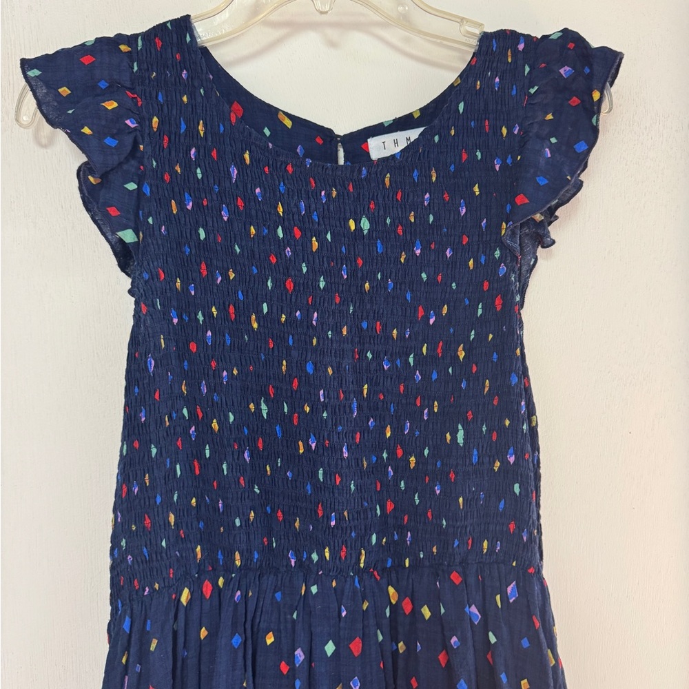 Smocked Dress with Colorful Dots
